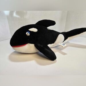 Vintage Sea World Shamu Orca Killer Whale Plush Stuffed Animal